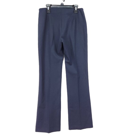 Piazza Sempione Wool Dress Pant Size IT 40 Navy Blue Wide Leg Made in Italy - Picture 2 of 12